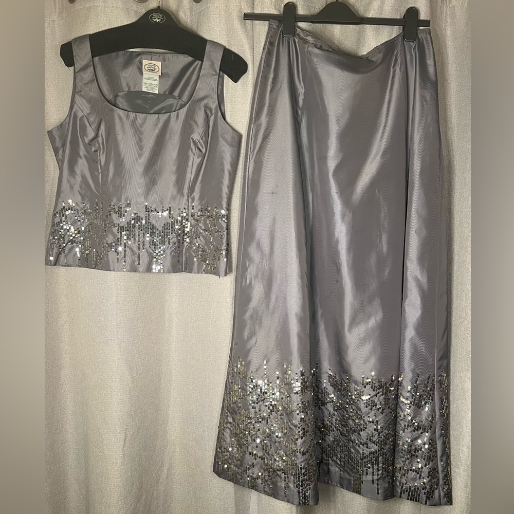 Vintage Laura Ashley Two-Piece Sequin Dress